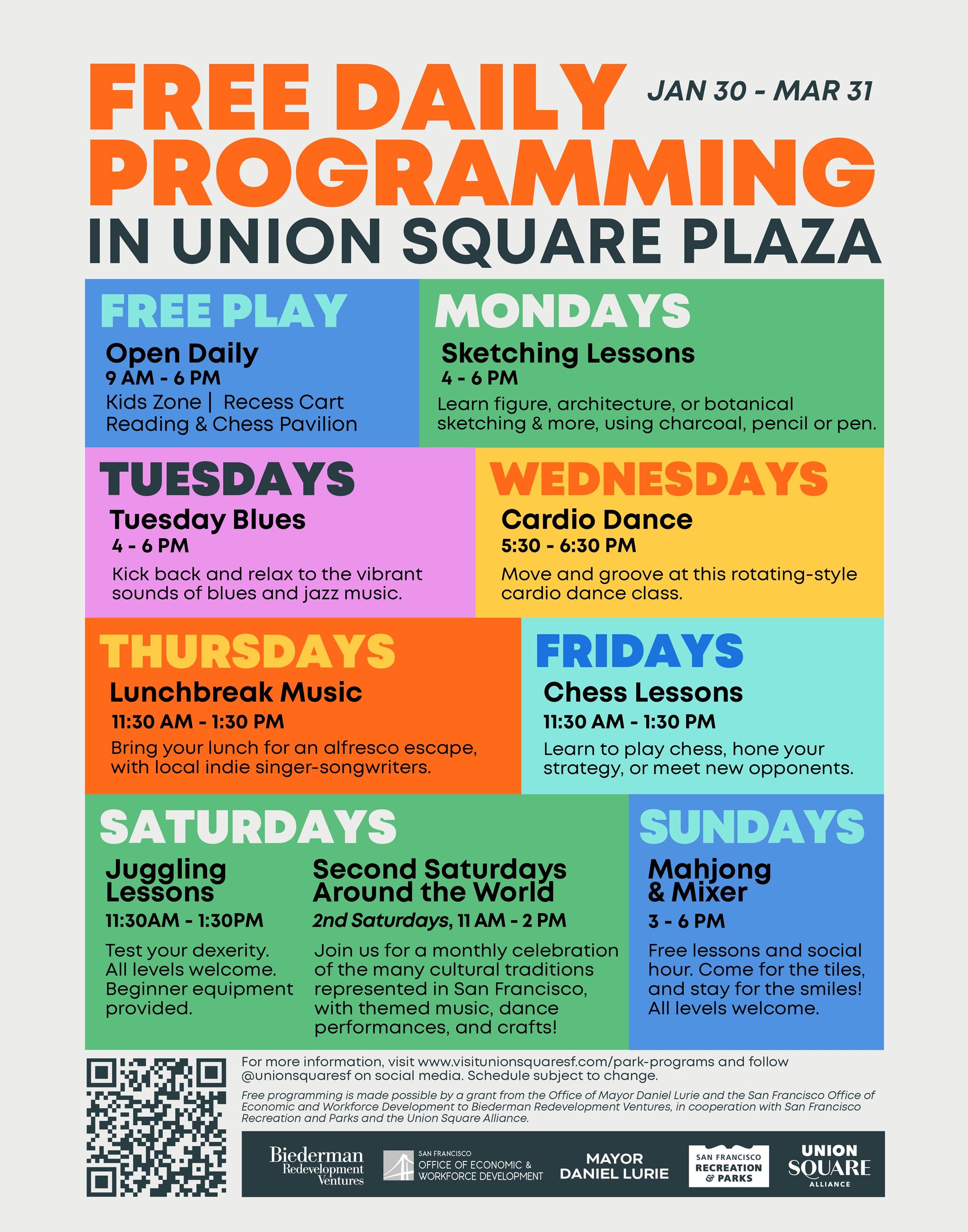 2026 Union Square Winter Q3 Calendar 