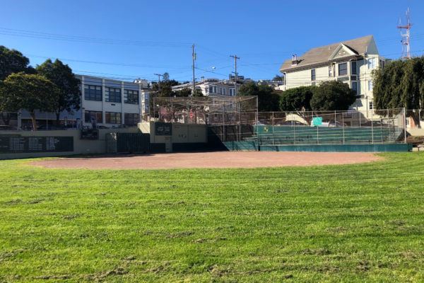 View from Center Field at Eureka Valley Baseball Diamond