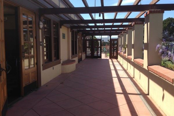 Outside courtyard available