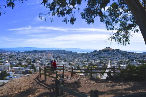 Trail lookout overlooking the city