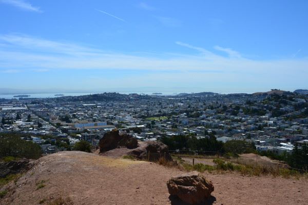 Corona Heights viewpoint overlooking the city