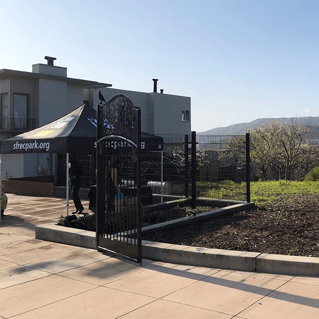 McLaren Park Community Garden gate and fence