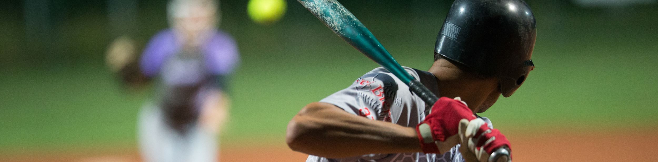 Batter waiting for a pitch