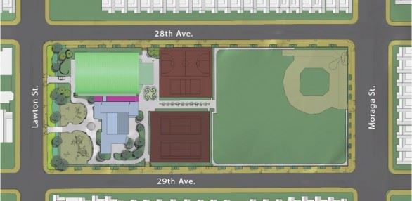 Sunset Playground Renovation Rendering Opens in new window