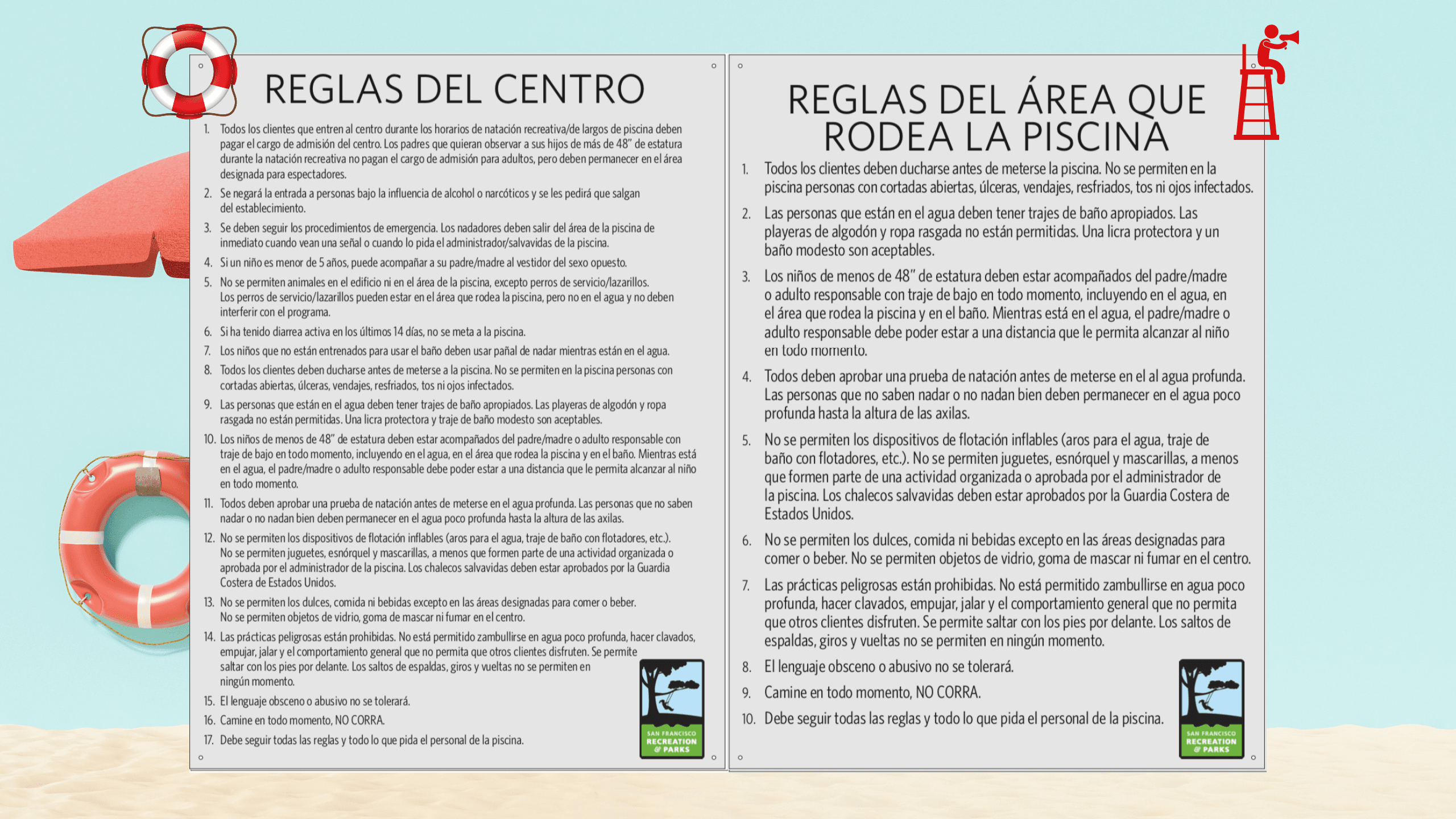 Pool Rules Spanish final