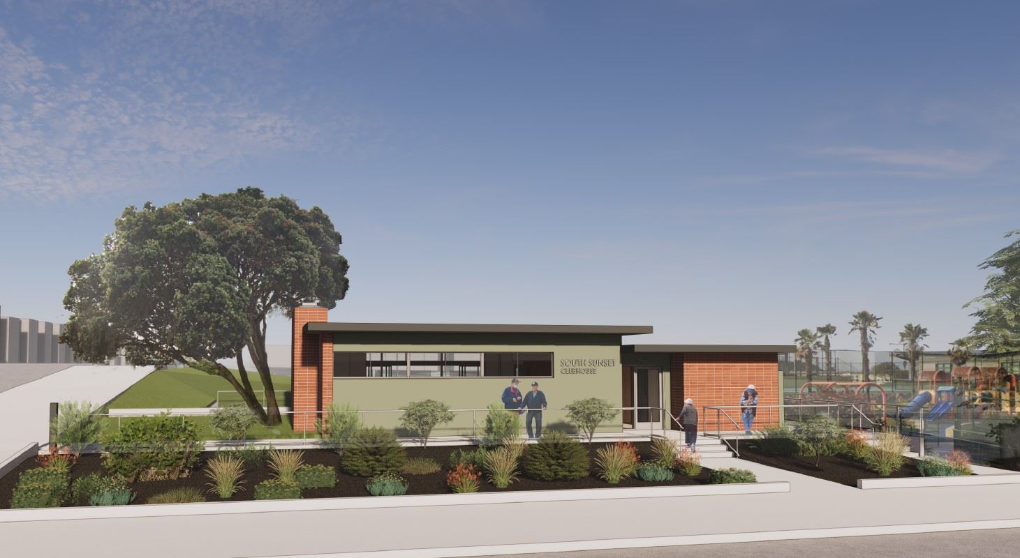 South Sunset Clubhouse rendering credit Paulett Taggart Architects