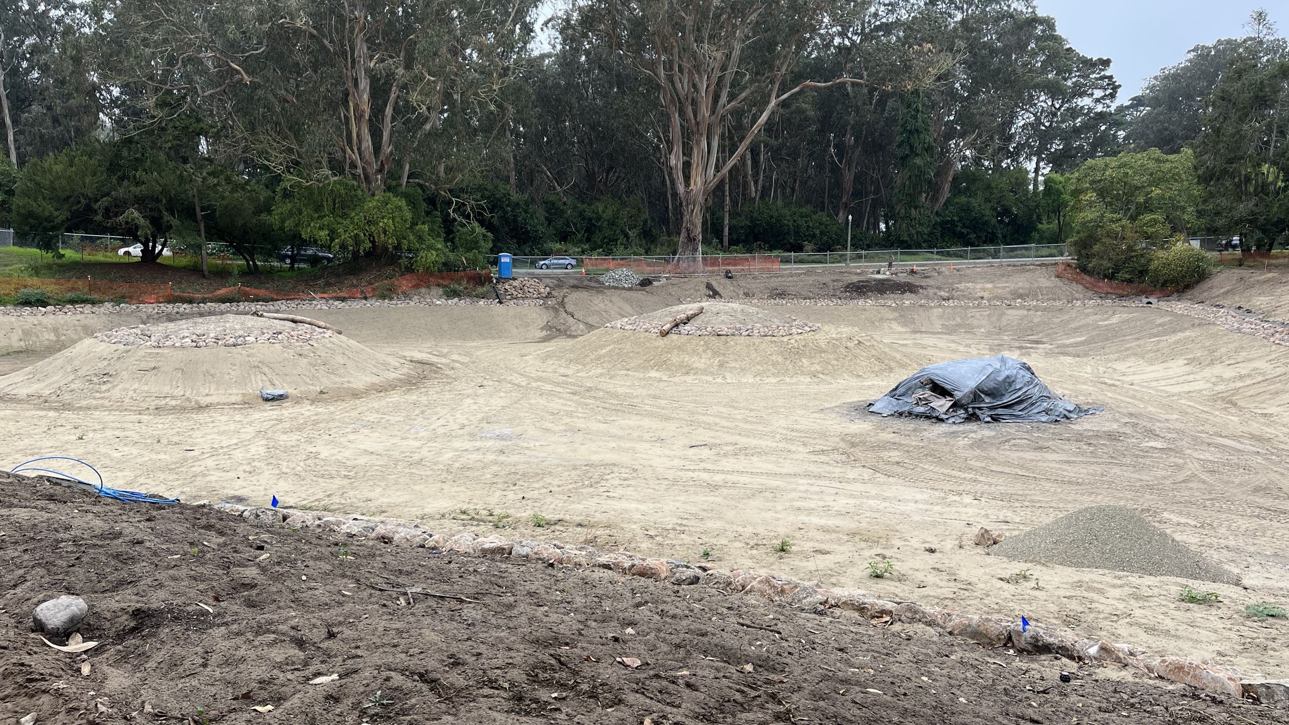 Middle Lake construction October 2023 - clay liner