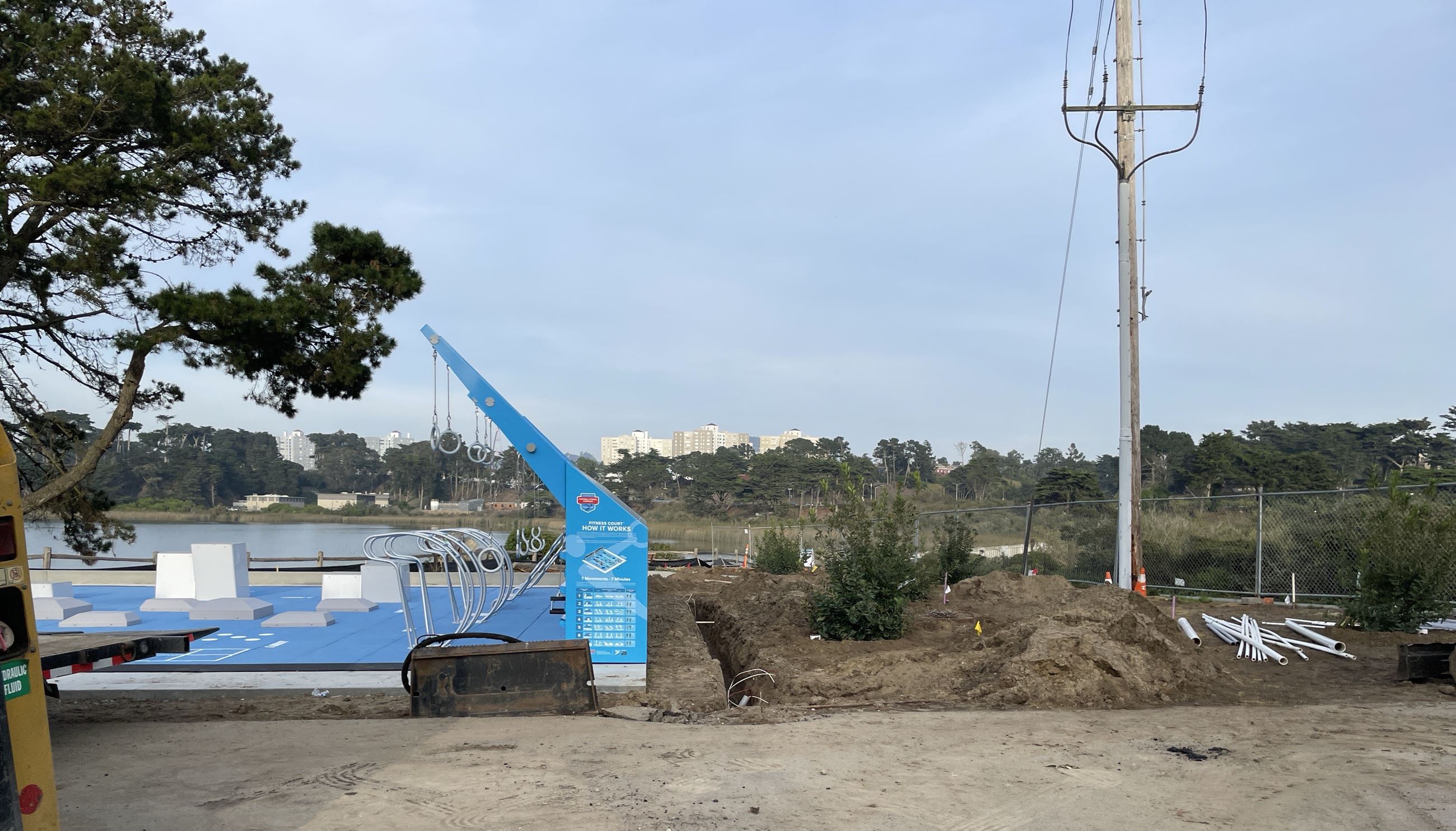 Lake Merced construction - December 2023