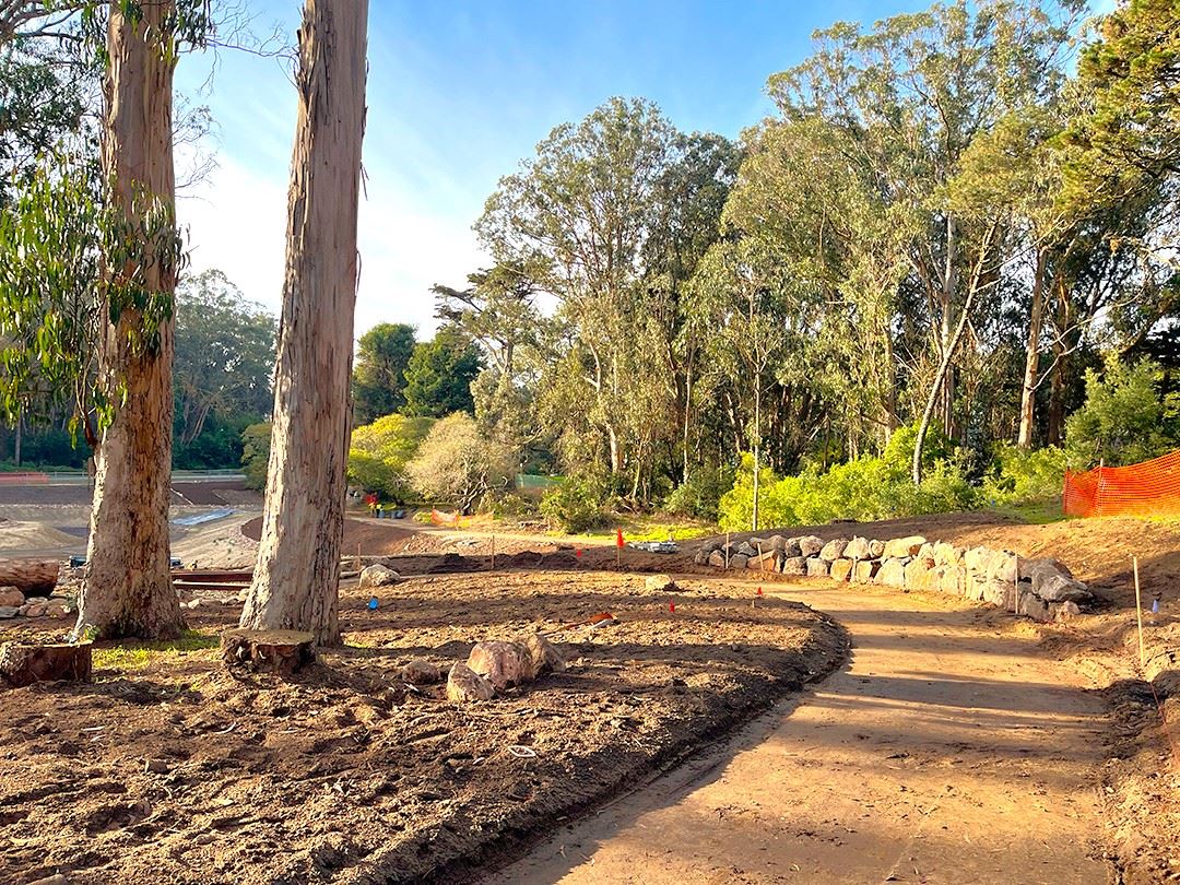 Middle Lake construction December 2024 pathway