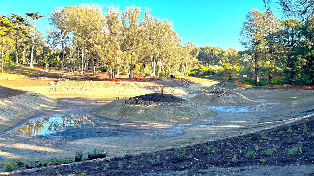 Middle Lake construction December 2023