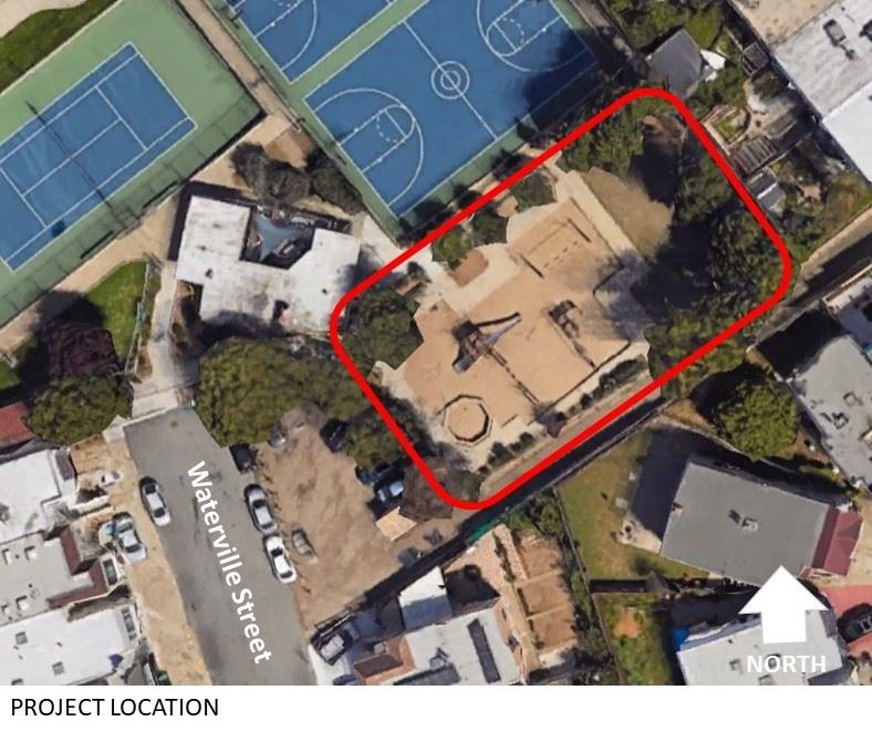 Silver Terrace Childrens Play Improvements 2024 - aerial impage of project area