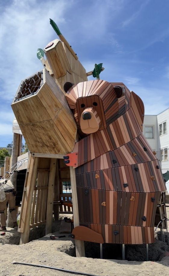 Bear feature of play structure