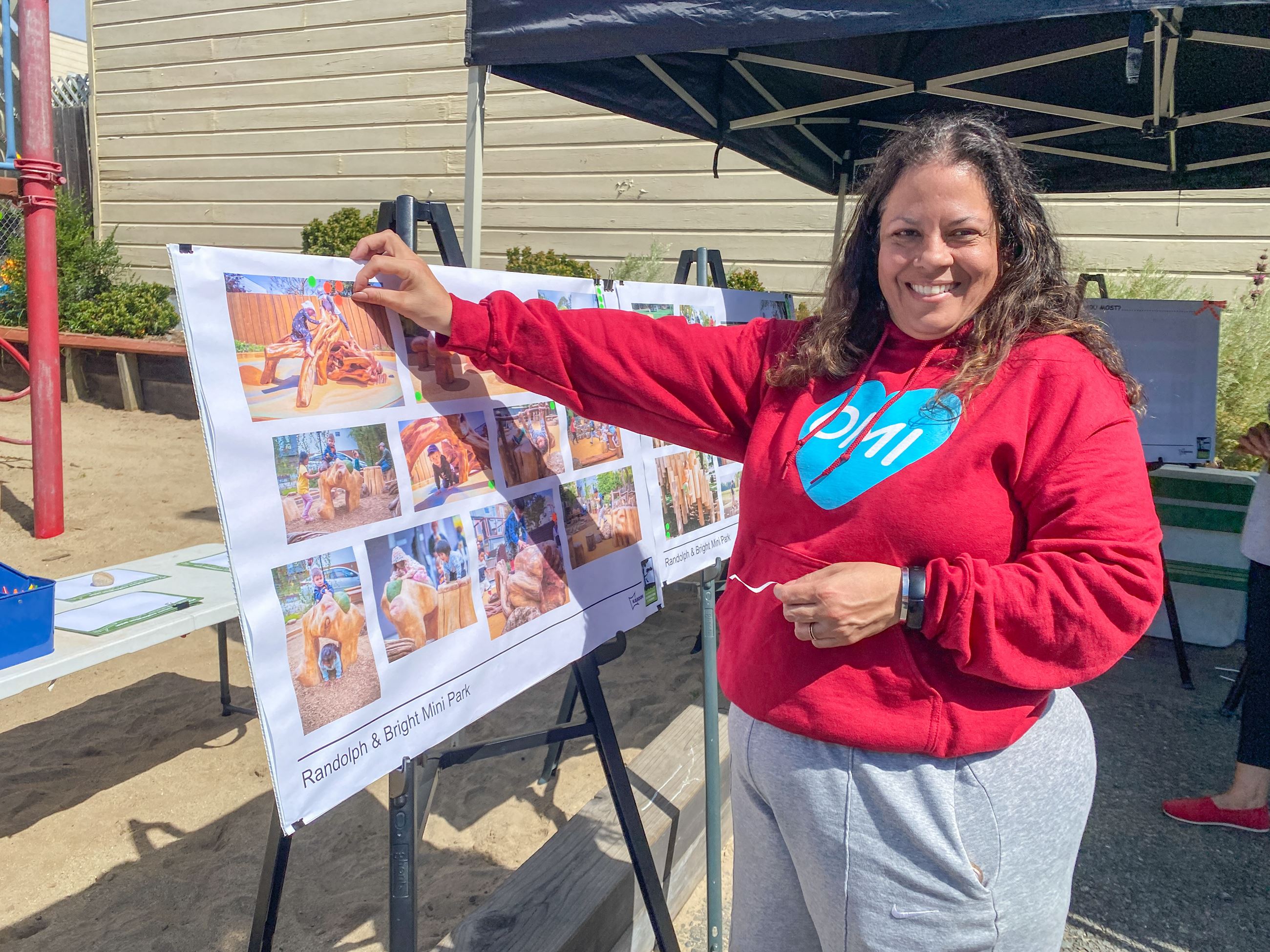 Community member places sticker on image board