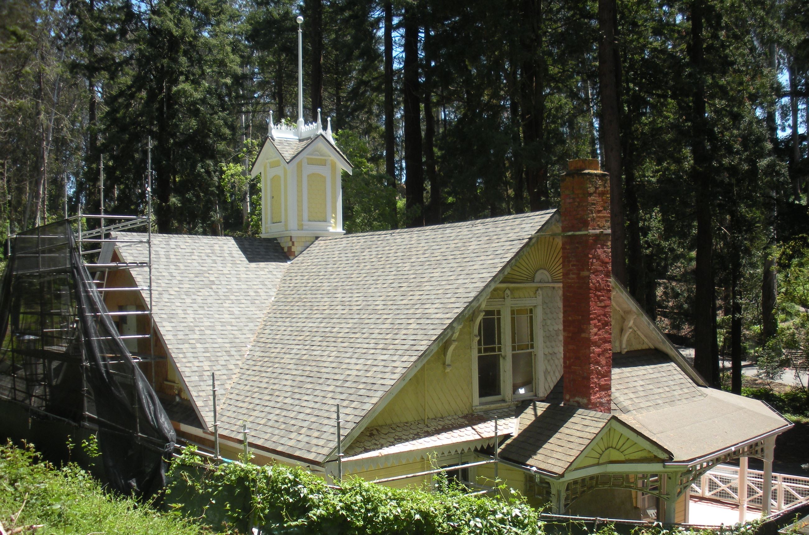 Roof on northwest side of Clubhouse