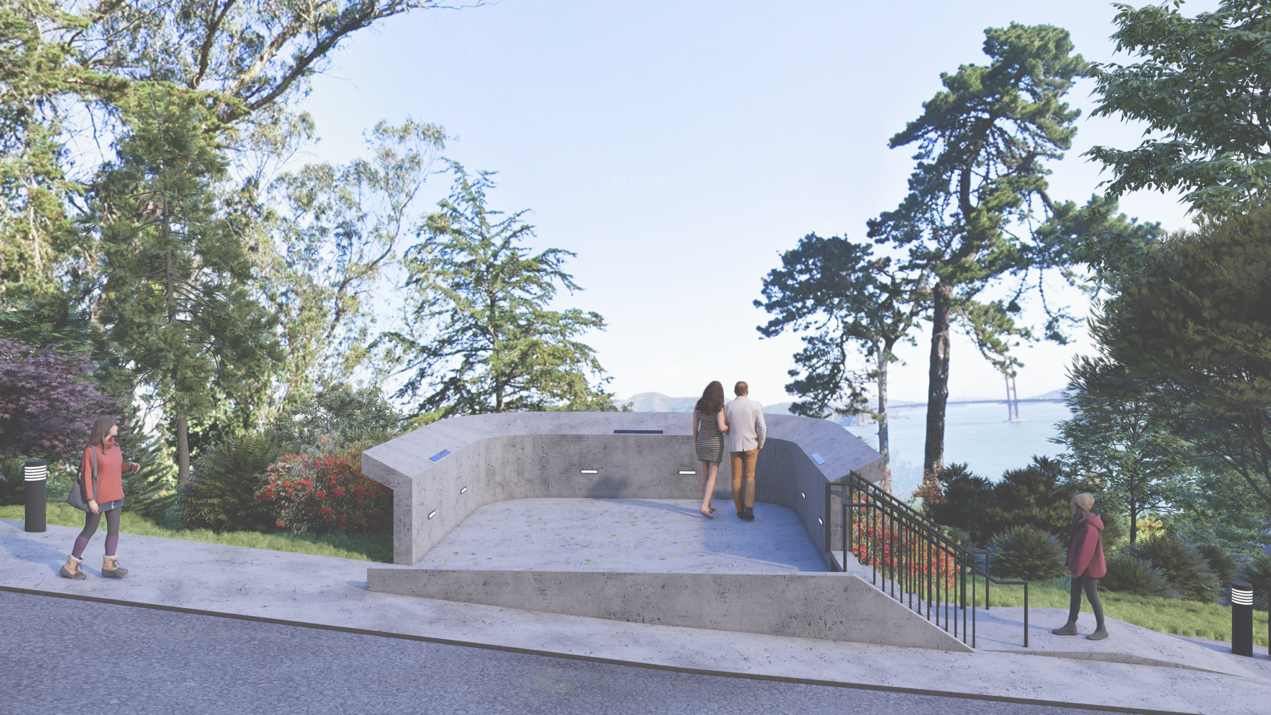 Rendering of San Francisco Irish Famine Memorial Plaza