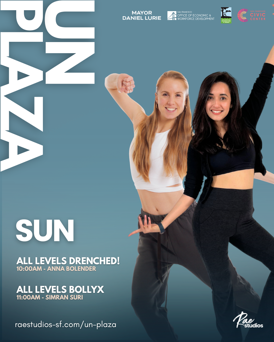 Rae Studios Free Fitness Classes 2026 Sunday