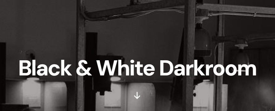 black and white darkroom banner