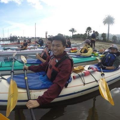 Youth in kayaks Youth in kayaks